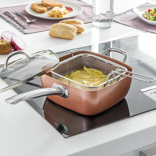 BEGAGNAD Multifunktionspanna 5 i 1 Copper Coppans InnovaGoods IG117346 Silvrig Metall Aluminium 5 Delar Ø 24 cm (Renoverade A)