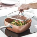 Pikkukuva 4 / 8: KÄYTETTY Copper 5-in-1 Monikäyttöinen Paistinpannusetti Coppans InnovaGoods IG117346 Hopeinen Metalli Alumiini 5 Kappaletta Ø 24 cm (Kunn