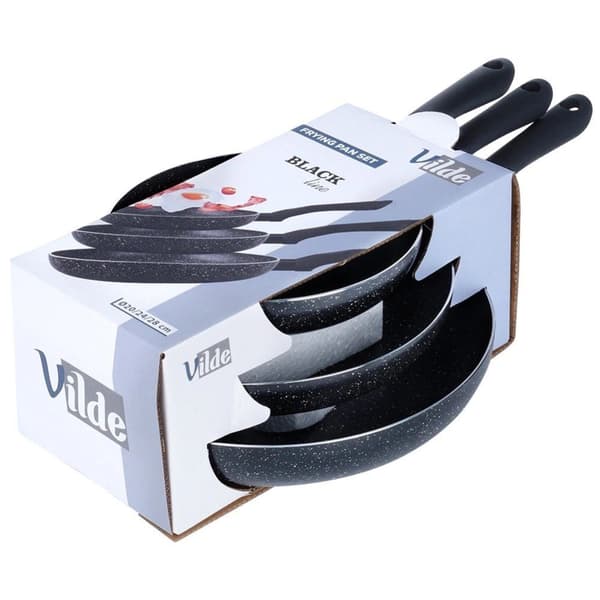 Gasstekpanna Set Induktion Granit Non-stick VILDE 3 st.