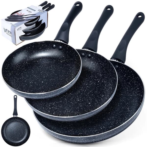 Gasstekpanna Set Induktion Granit Non-stick VILDE 3 st.
