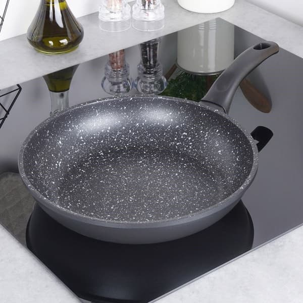 Granit stegepande 28 cm GRANDE gasinduktion
