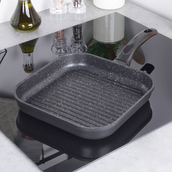 Grillpandegrill 26x26 cm, granit GRANDE