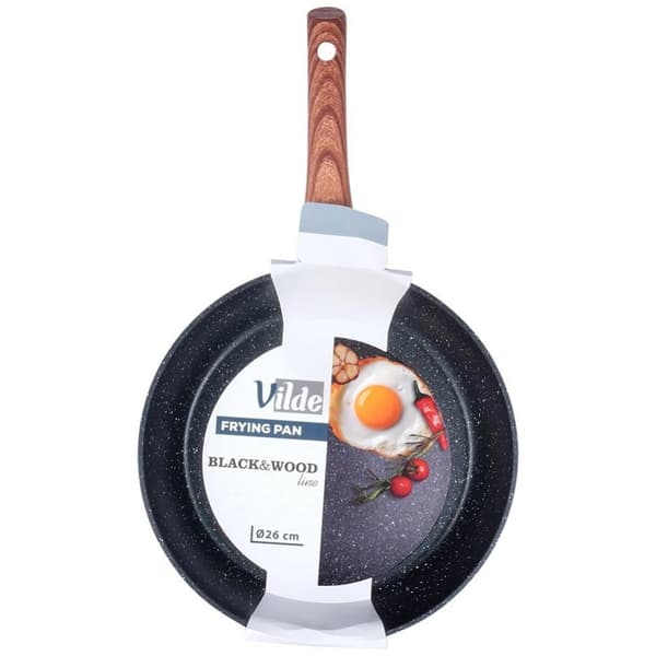 Gasinduktionsstegepande, Granit, Non-stick, Solid VILDE, 26 cm