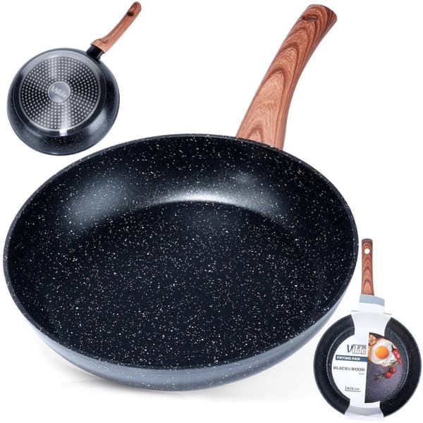 Gasinduktionsstegepande, Granit, Non-stick, Solid VILDE, 26 cm