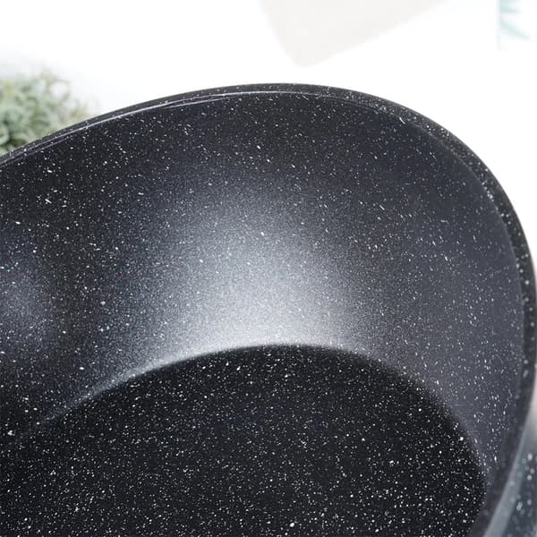 Induktionsstekpanna med glaslock Granit non-stick VILDE 28cm