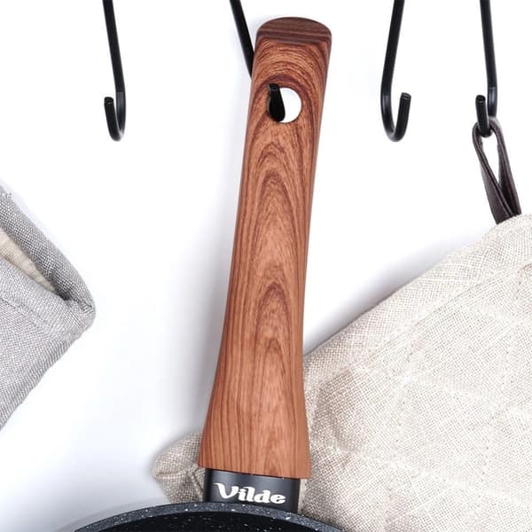 Induktion Stegepande med glaslåg Granit Non-Stick VILDE 28cm