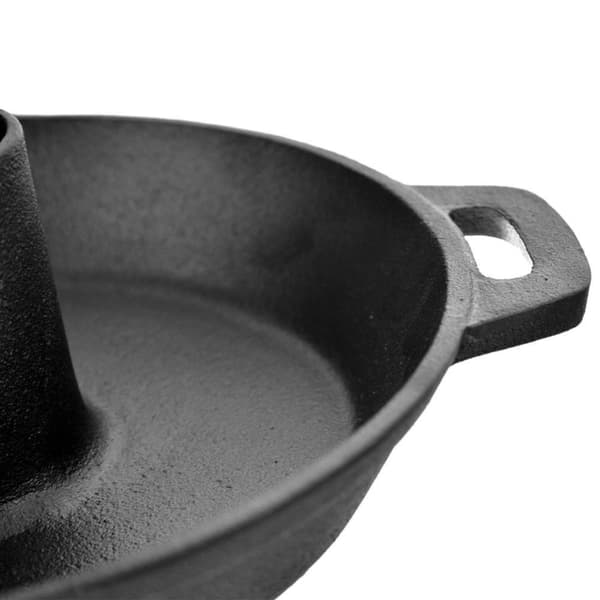 LITINA stekpanna i gjutjärn med kycklingställ, 28 cm