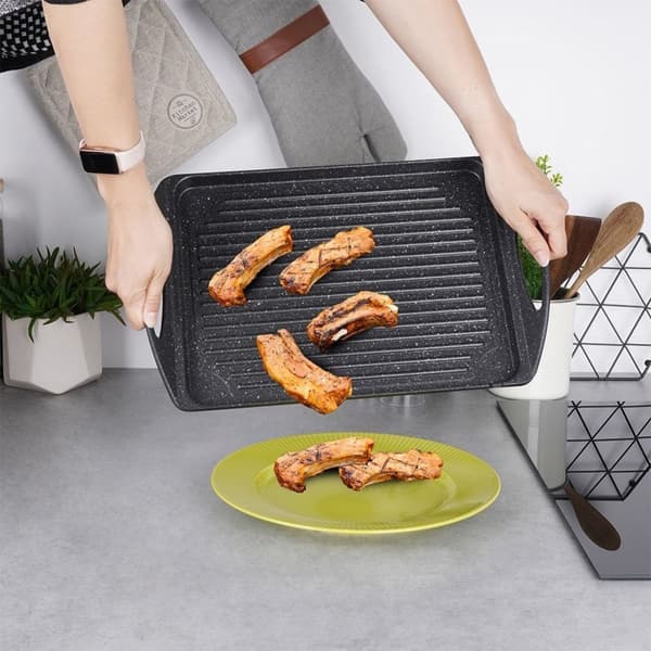GRANIT GRILLPLADE, REKTANGULÆR STEGE PANDE