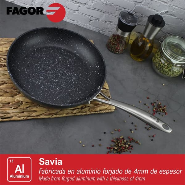 Stegepande Fagor Savia Smedet aluminium Sølvfarvet Ø 26 cm
