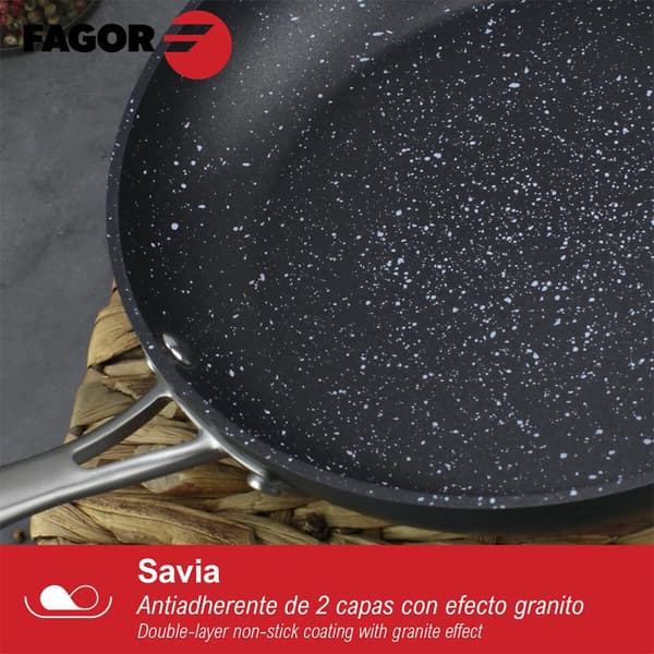 Stegepande Fagor Savia Smedet aluminium Sølvfarvet Ø 26 cm