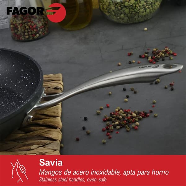 Stegepande Fagor Savia Smedet aluminium Sølvfarvet Ø 26 cm