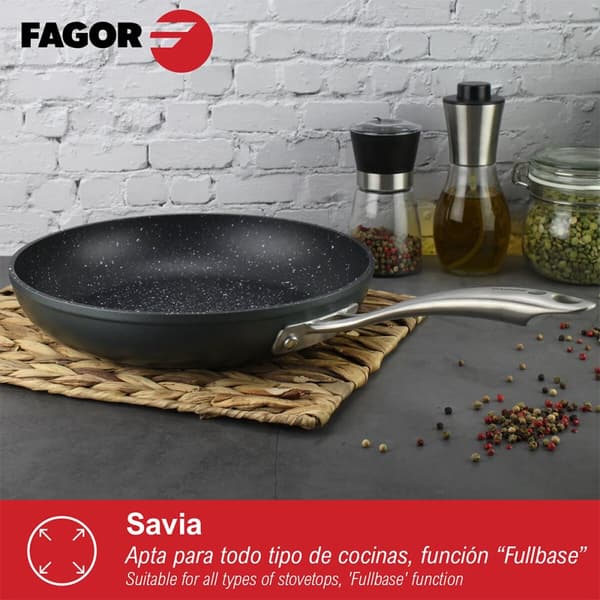 Stekpanna Fagor Savia Smitt aluminium Grå Ø 24 cm