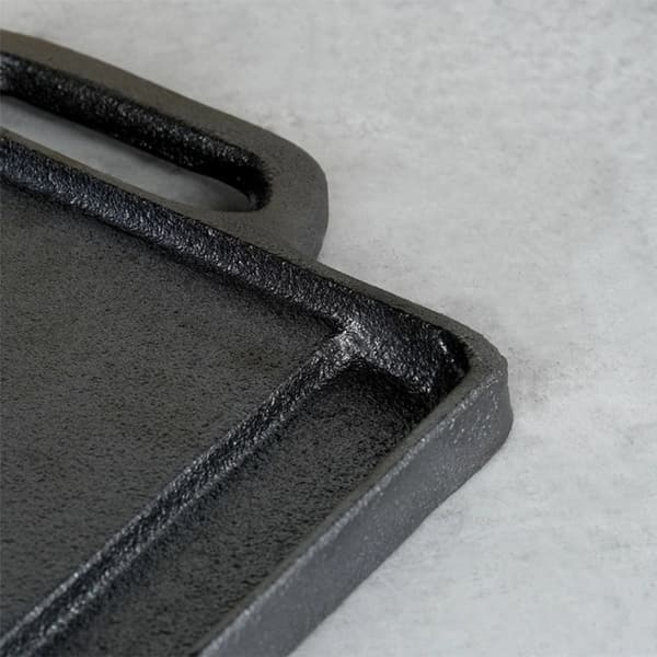 DOBBELT-SIDET STØBEJRN GRILLPLADE 45,5x22,5cm STØBELINE 199047