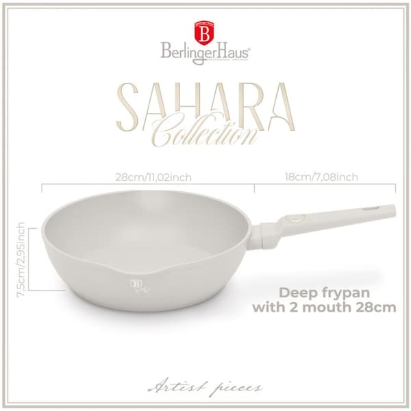 TITANIUM DEEP FRYPAN 28cm BERLINGER HAUS BH-8061 SAHARA