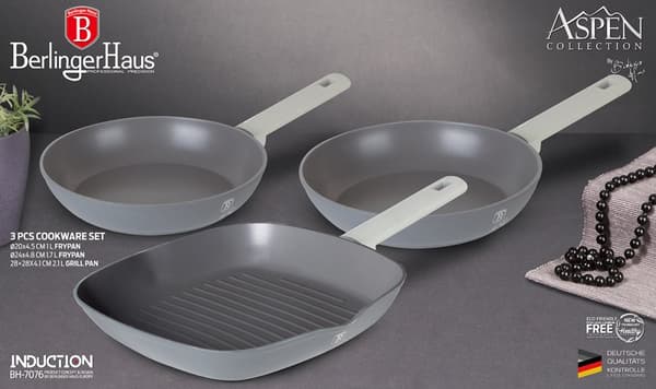 BERLINGER HAUS BH-7076 ASPEN TITANIUM STEGEPADE SÆT