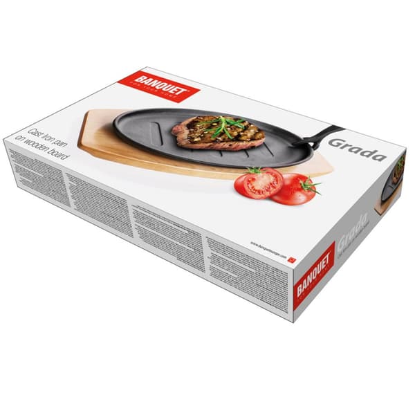 GJUTJÄRNSGRILLPANA MED BORDBANKETT GRADA