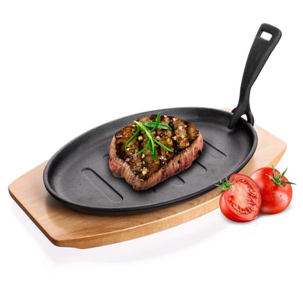 GJUTJÄRNSGRILLPANA MED BORDBANKETT GRADA