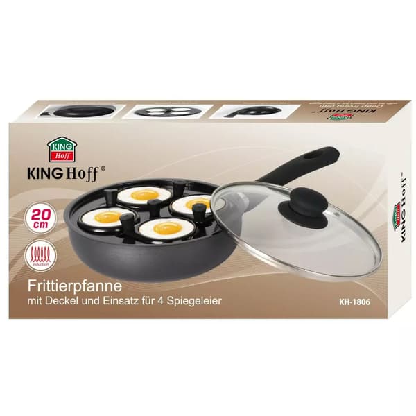 STEEKPANNA 20cm MED ÄGGINSTÄLLNING KINGHOFF KH-1806