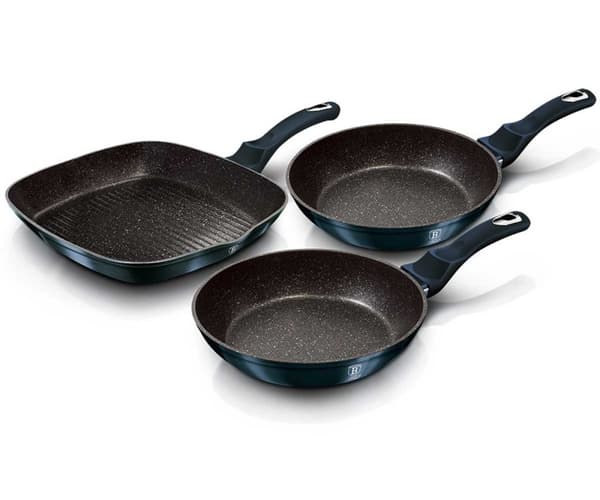 SET MED 3 GRANITPANOR 20/24/28CM BERLINGER HAUS BH-6140 AQUAMARINE