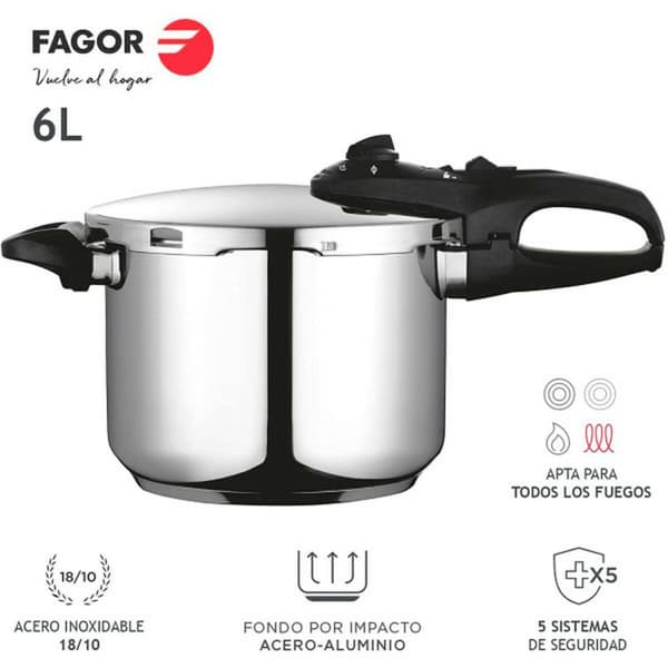 Tryckkokare Fagor DUO Rostfritt stål 18/10 6 L