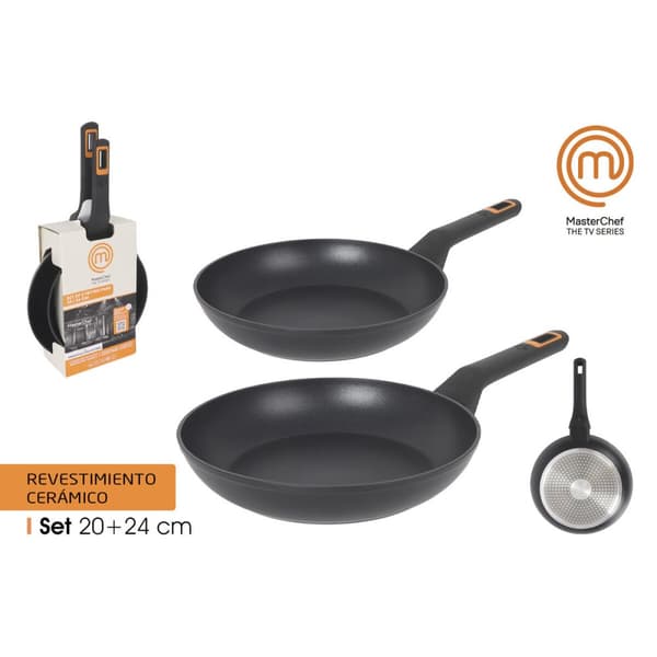 Sett med stekepanner MasterChef 2,5 mm (4 enheter)