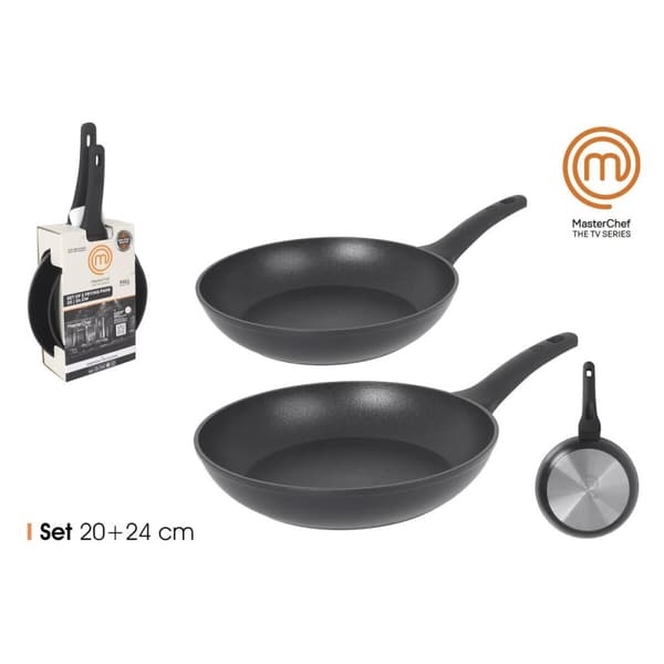 Sett med stekepanner MasterChef 24 cm 20 cm (4 enheter)