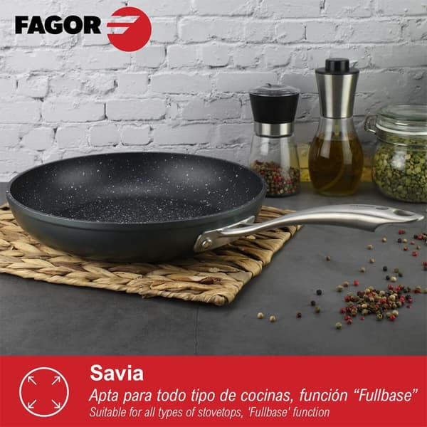 Stekpanna Fagor Savia Smitt aluminium Grå Ø 24 cm