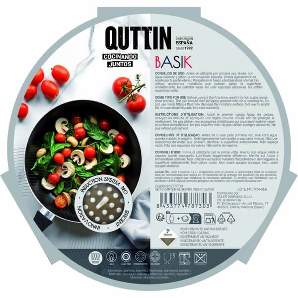 Stekpanneset Quttin Aluminium 24 cm 2 Delar (4 antal)