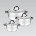 Pikkukuva 2 / 6: Kannellinen vuoka Feel Maestro MR-3522-6M-BLACK Hopeinen Teräs Ruostumaton teräs Ø 18 cm Ø 20 cm Ø 16 cm 2,5 L 1,8 L 3,5 L (6 Ka