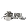 Miniatyrbilde 1 av 4: INF Rustfritt stål utendørs kokekar Mess Kit 8-delt