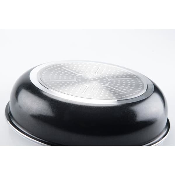 Sæt med 3 stegepander - ARTHUR MARTIN - AM130 - sort - Alle kogeplader inklusive induktion - 20/24/28 cm + 1 håndtag - Aluminium