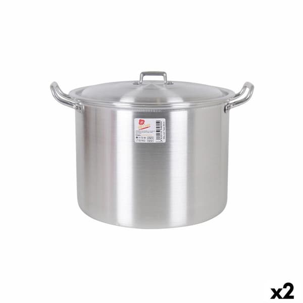 Gryta med lock Aluminium 36 x 30 x 26 cm (2 antal)