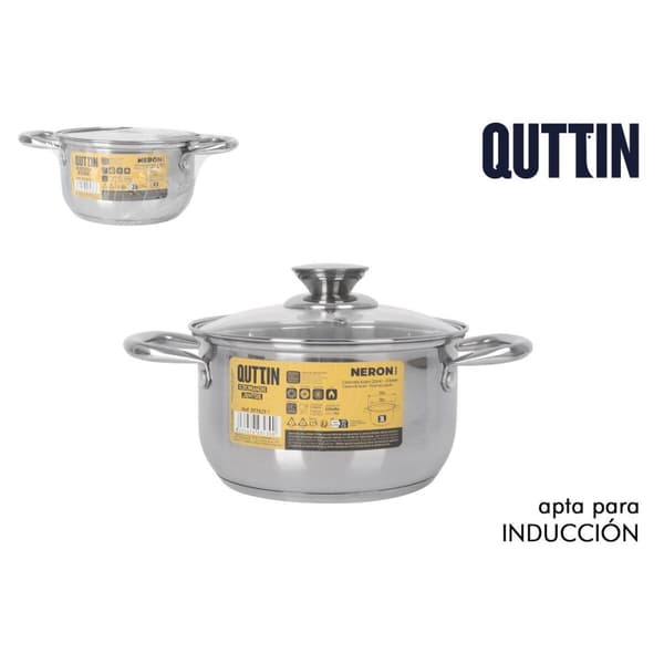 Kastrull med lock Quttin New neron Ø 28 x 20 x 11 cm (6 antal)