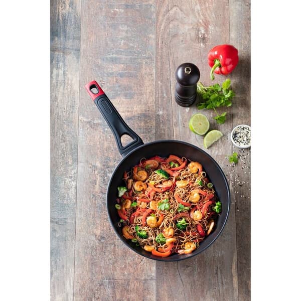 Wok Pande Pyrex Sort Aluminium