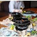 Miniatyrbillede 6 af 6: Panorér Menastyl Sort Glaseret emaljeret stål