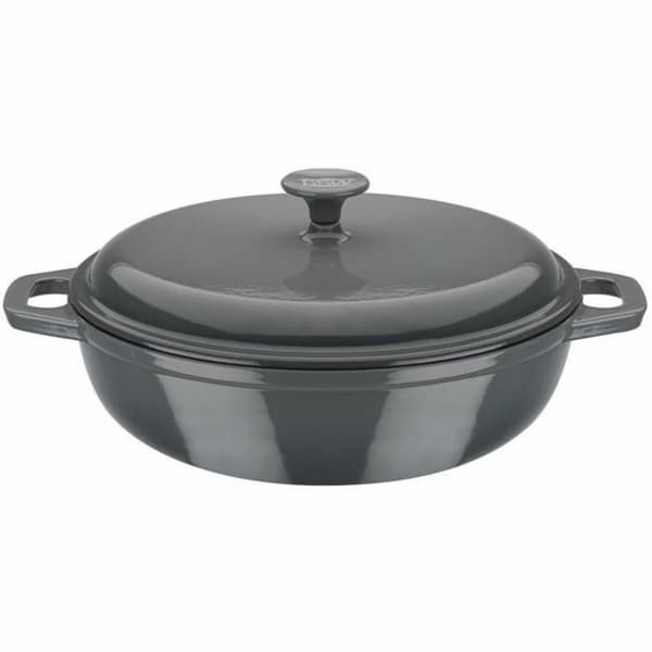 Gryde Med Låg GSW Grå Flødefarvet Rustfrit stål Ø 30 cm