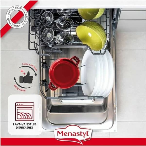 Pannu Menastyl Musta Lasitettu emaloitu teräs