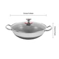 Pikkukuva 2 / 2: Ruostumattomasta teräksestä valmistettu pannu, tarttumaton pinta, hunajakennomuotoilu,Hopea - 33,5 cm