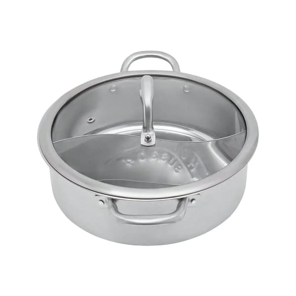Hot Pot, 304 Rustfrit Stål, Divider Design, Stor Kapacitet,HVID