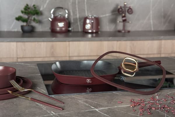 Titanium Grillpande Med Låg 28cm Berlinger Haus Bh-8037 Leonardo Lumarko!