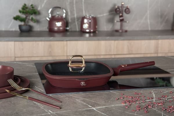 Titanium Grillpande Med Låg 28cm Berlinger Haus Bh-8037 Leonardo Lumarko!