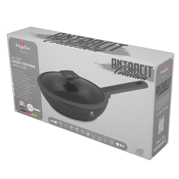 Titaaninen syväpaistinpannu 24 cm Berlinger Haus Bh-8122 Antrasiitti Lumarko!