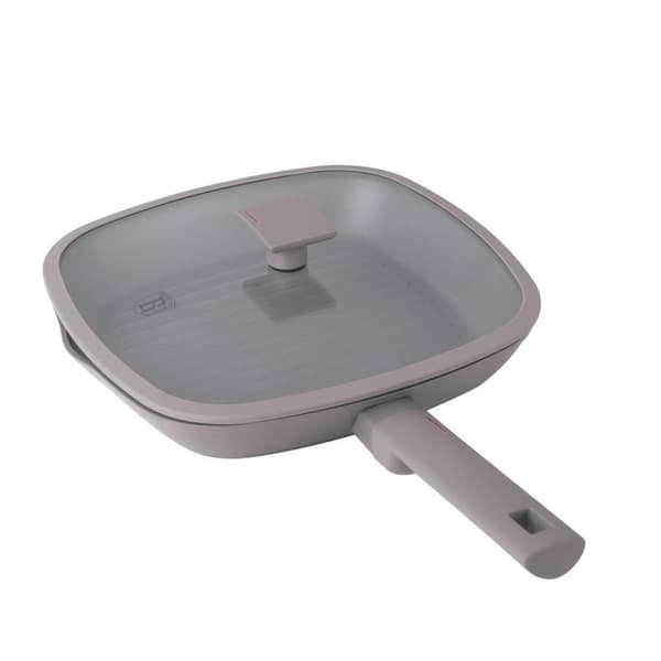 Titanium Grillpande Med Låg 28cm Berlinger Haus Bh-8097 Taupe Lumarko!