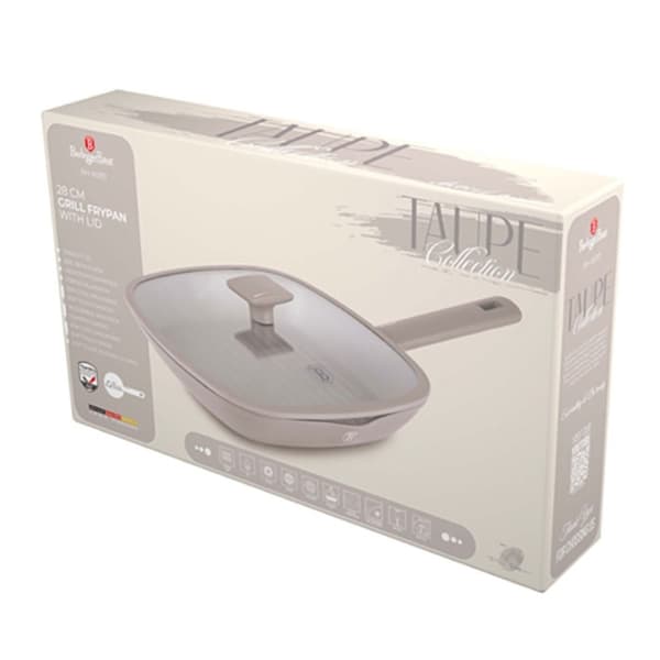 Titanium Grillpande Med Låg 28cm Berlinger Haus Bh-8097 Taupe Lumarko!