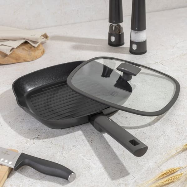 Titangrillpanna med lock 28cm Berlinger Haus Bh-8127 Antracit Lumarko!