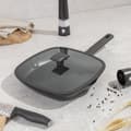 Miniatyrbild 2 av 7: Titangrillpanna med lock 28cm Berlinger Haus Bh-8127 Antracit Lumarko!