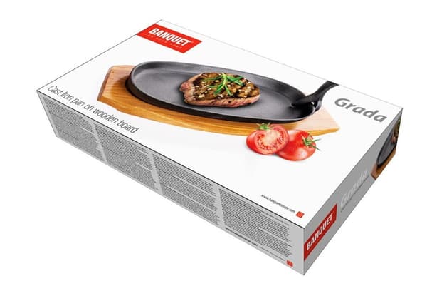 Tallerken Fad Støbejerns Stegepande Med Bræt Banquet Grada Lumarko!