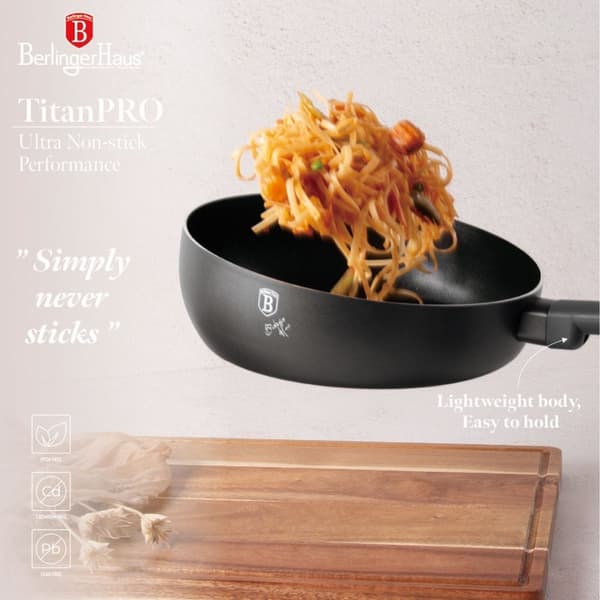 Wokpanna Flip Titanium 26cm Berlinger Haus Bh-8119 Antracit Lumarko!