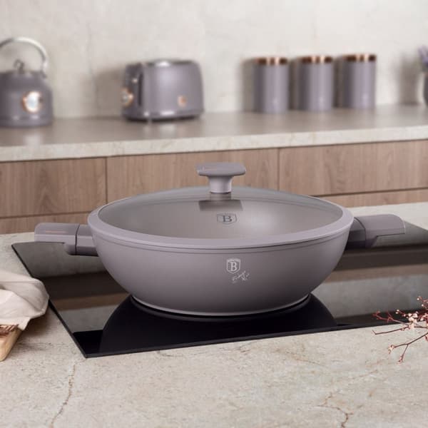 Titanwok med lock 30cm Berlinger Haus Bh-8095 Taupe Lumarko!