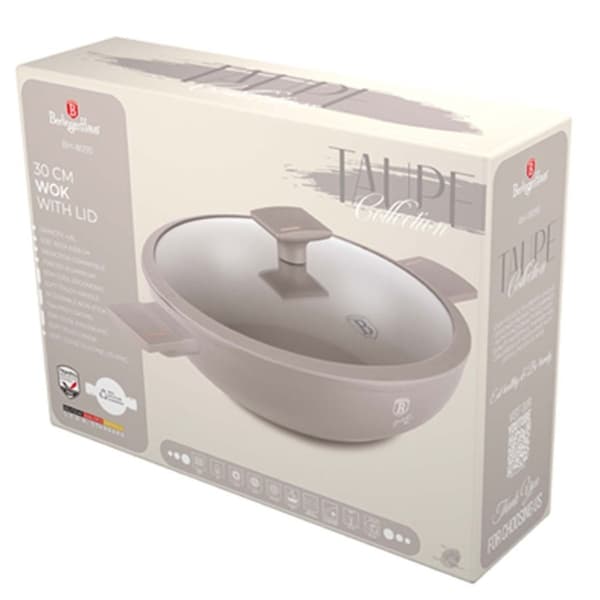 Titanwok med lock 30cm Berlinger Haus Bh-8095 Taupe Lumarko!